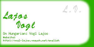 lajos vogl business card